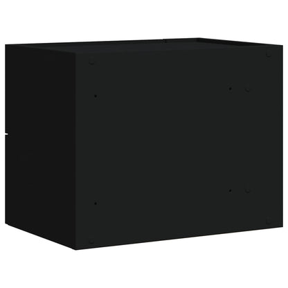 Comodini a Muro 2 pz Nero 45x30x35 cm