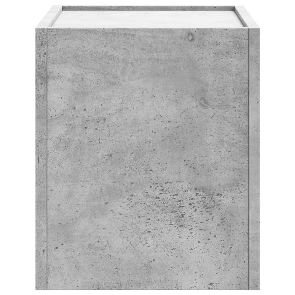 Comodini a Muro 2 pz Grigio Cemento 45x30x35 cm