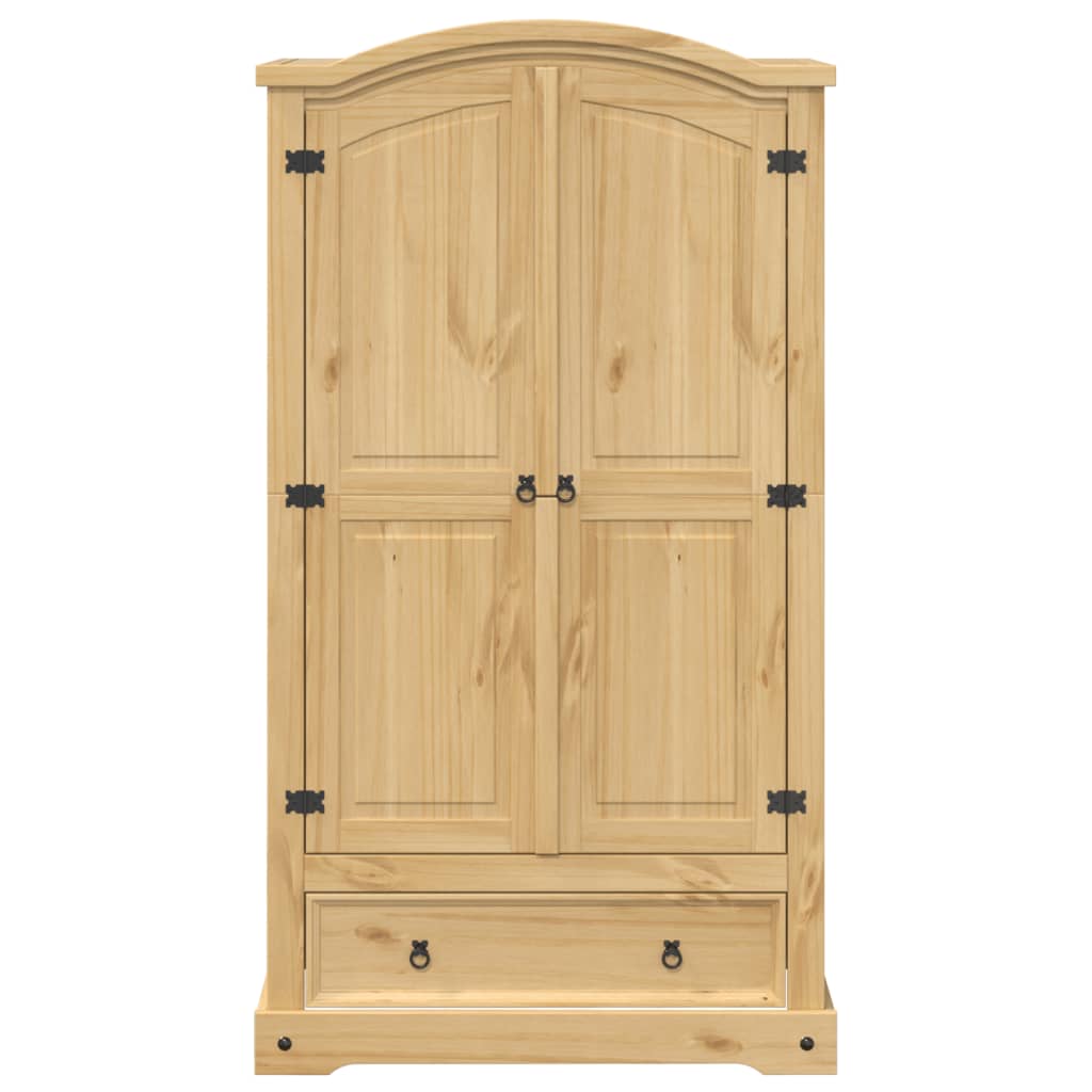 Armadio Corona 102x52x186 cm in Legno Massello di Pino - homemem39