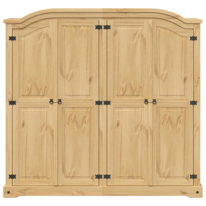 Armadio Corona 194x52x186 cm in Legno Massello di Pino - homemem39