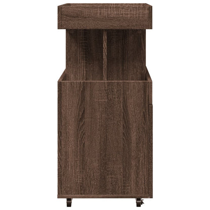 Carrello Bar Rovere Marrone 50x41x89 cm in Legno Multistrato - homemem39