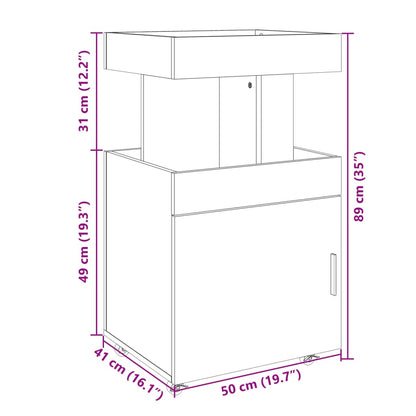 Carrello Bar Rovere Marrone 50x41x89 cm in Legno Multistrato - homemem39