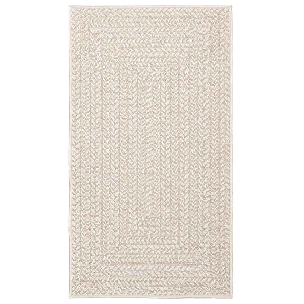 Tappeto ZIZUR Crema 60x110 cm Aspetto Iuta Interni ed Esterni