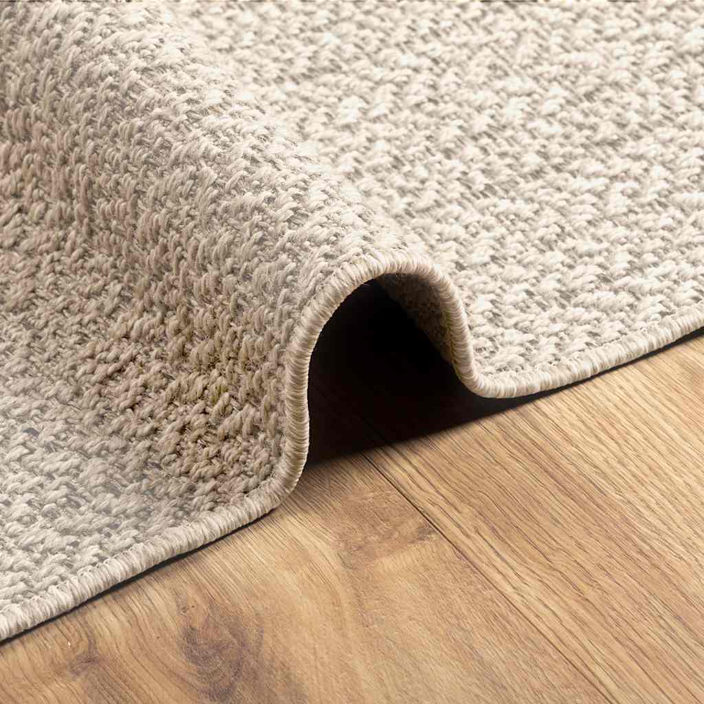 Tappeto ZIZUR Crema 80x250 cm Aspetto Iuta Interni ed Esterni