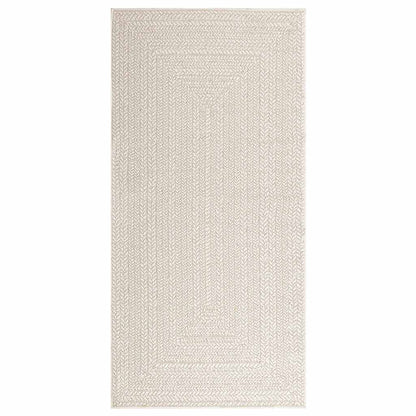 Tappeto ZIZUR Crema 100x200 cm Aspetto Iuta Interni ed Esterni - homemem39