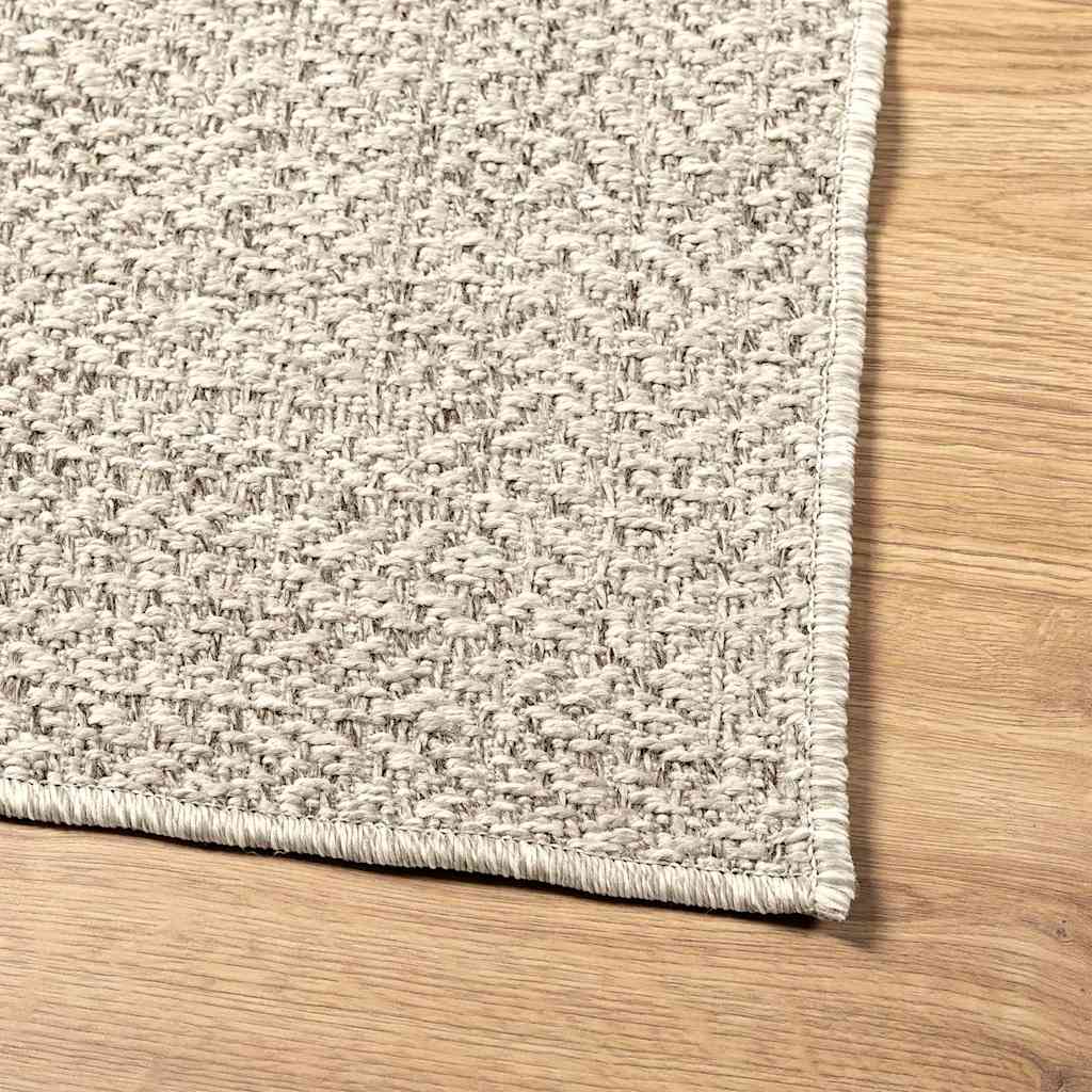 Tappeto ZIZUR Crema 120x170 cm Aspetto Iuta Interni ed Esterni - homemem39