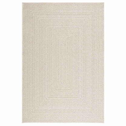 Tappeto ZIZUR Crema 140x200 cm Aspetto Iuta Interni ed Esterni - homemem39