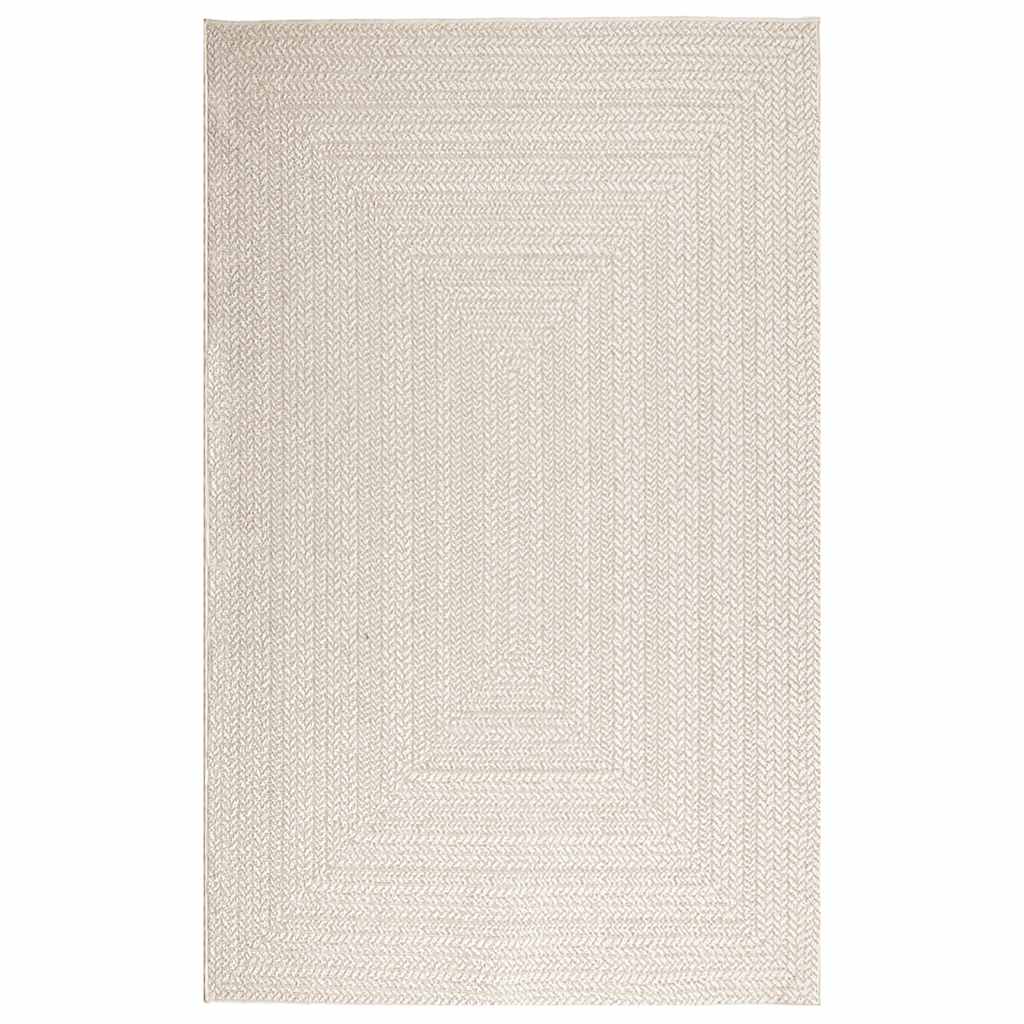 Tappeto ZIZUR Crema 160x230 cm Aspetto Iuta Interni ed Esterni - homemem39