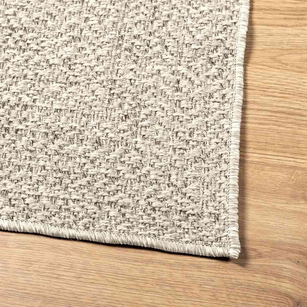 Tappeto ZIZUR Crema 160x230 cm Aspetto Iuta Interni ed Esterni - homemem39