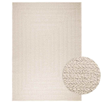 Tappeto ZIZUR Crema 200x290 cm Aspetto Iuta Interni ed Esterni - homemem39