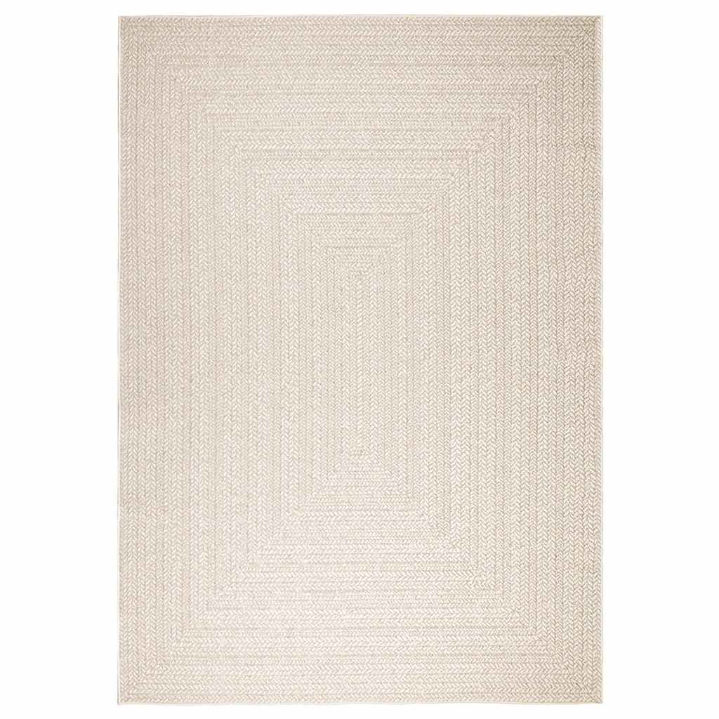 Tappeto ZIZUR Crema 200x290 cm Aspetto Iuta Interni ed Esterni - homemem39