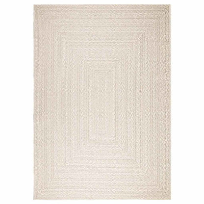 Tappeto ZIZUR Crema 200x290 cm Aspetto Iuta Interni ed Esterni - homemem39