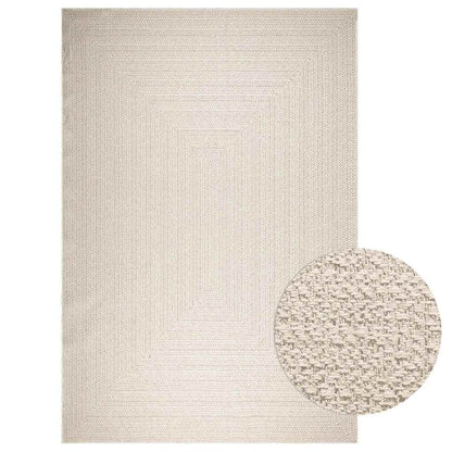 Tappeto ZIZUR Crema 240x340 cm Aspetto Iuta Interni ed Esterni - homemem39