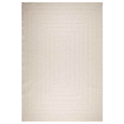 Tappeto ZIZUR Crema 240x340 cm Aspetto Iuta Interni ed Esterni - homemem39