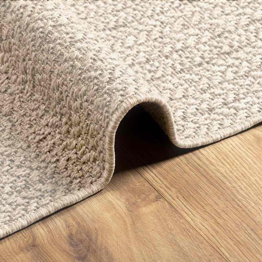 Tappeto ZIZUR Crema 240x340 cm Aspetto Iuta Interni ed Esterni - homemem39