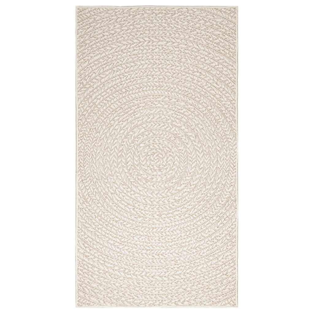 Tappeto ZIZUR Crema 80x150 cm Aspetto Iuta Interni ed Esterni