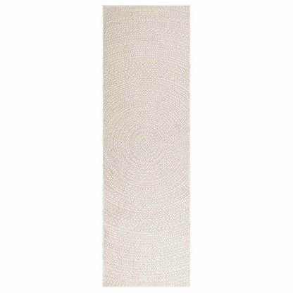 Tappeto ZIZUR Crema 80x250 cm Aspetto Iuta Interni ed Esterni - homemem39