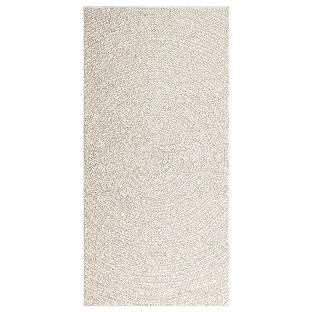 Tappeto ZIZUR Crema 100x200 cm Aspetto Iuta Interni ed Esterni - homemem39