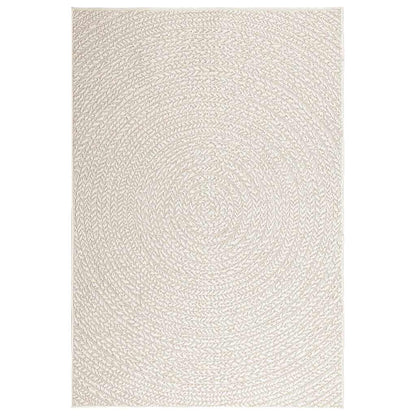 Tappeto ZIZUR Crema 120x170 cm Aspetto Iuta Interni ed Esterni - homemem39