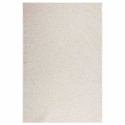 Tappeto ZIZUR Crema 140x200 cm Aspetto Iuta Interni ed Esterni - homemem39