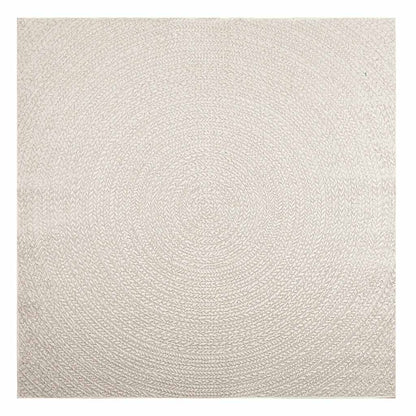 Tappeto ZIZUR Crema 200x200 cm Aspetto Iuta Interni ed Esterni - homemem39