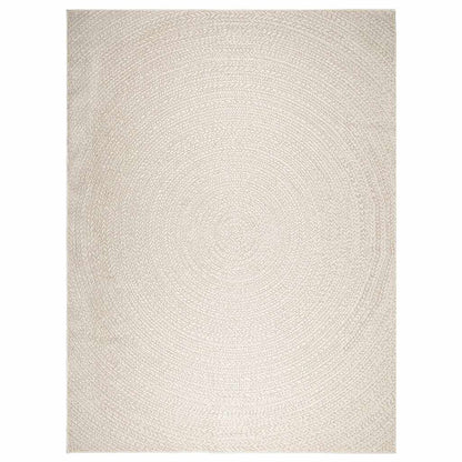 Tappeto ZIZUR Crema 240x340 cm Aspetto Iuta Interni ed Esterni