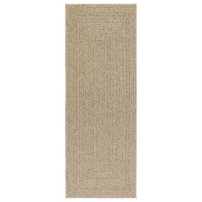 Tappeto ZIZUR Beige 80x200 cm Aspetto Iuta Interni ed Esterni