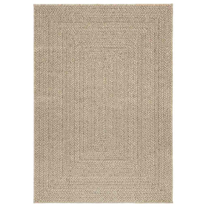 Tappeto ZIZUR Beige 120x170 cm Aspetto Iuta Interni ed Esterni