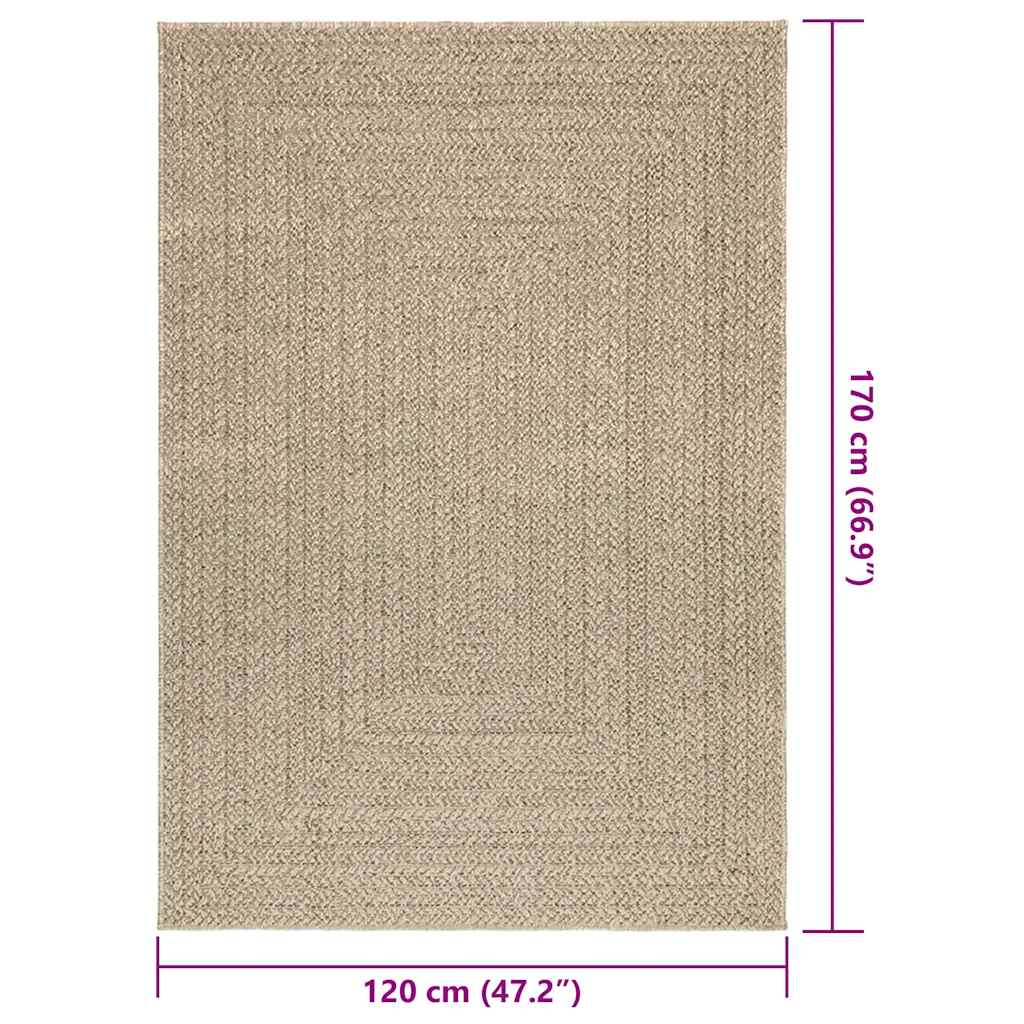 Tappeto ZIZUR Beige 120x170 cm Aspetto Iuta Interni ed Esterni