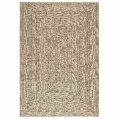 Tappeto ZIZUR Beige 140x200 cm Aspetto Iuta Interni ed Esterni