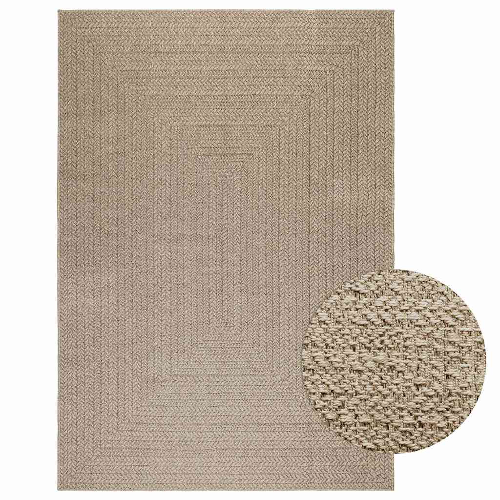 Tappeto ZIZUR Beige 160x230 cm Aspetto Iuta Interni ed Esterni - homemem39