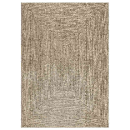 Tappeto ZIZUR Beige 160x230 cm Aspetto Iuta Interni ed Esterni