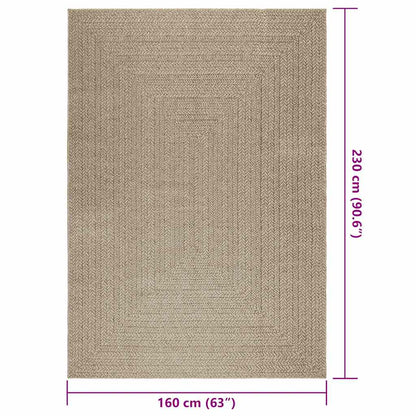 Tappeto ZIZUR Beige 160x230 cm Aspetto Iuta Interni ed Esterni