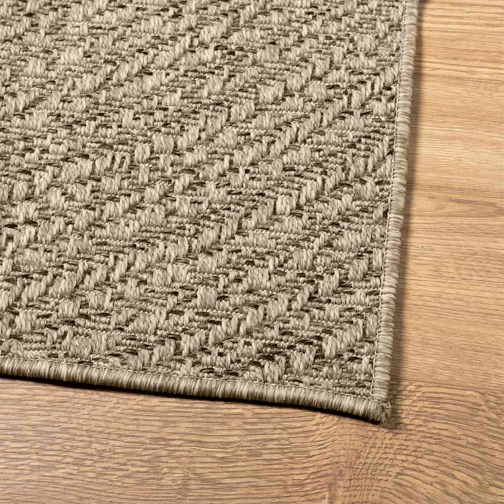 Tappeto ZIZUR Beige 80x150 cm Aspetto Iuta Interni ed Esterni