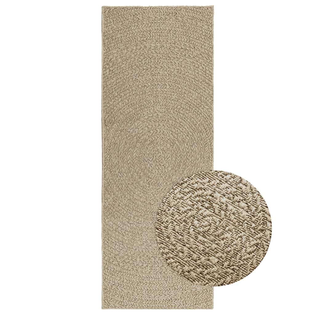 Tappeto ZIZUR Beige 80x200 cm Aspetto Iuta Interni ed Esterni - homemem39