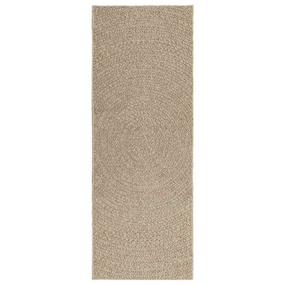 Tappeto ZIZUR Beige 80x200 cm Aspetto Iuta Interni ed Esterni