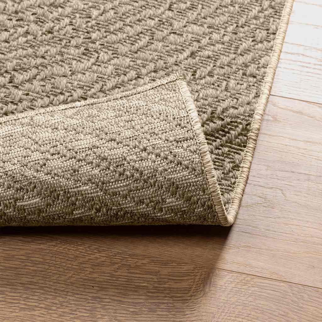 Tappeto ZIZUR Beige 80x200 cm Aspetto Iuta Interni ed Esterni