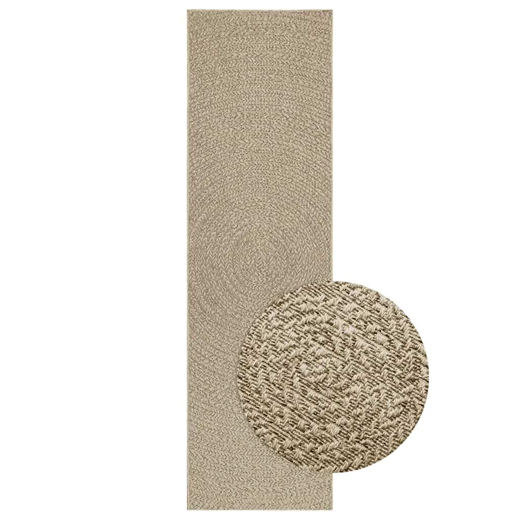 Tappeto ZIZUR Beige 80x250 cm Aspetto Iuta Interni ed Esterni - homemem39