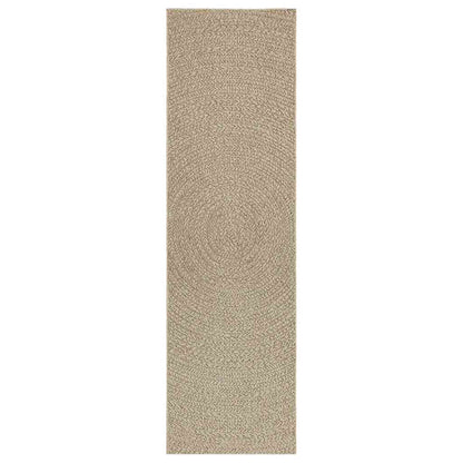 Tappeto ZIZUR Beige 80x250 cm Aspetto Iuta Interni ed Esterni - homemem39