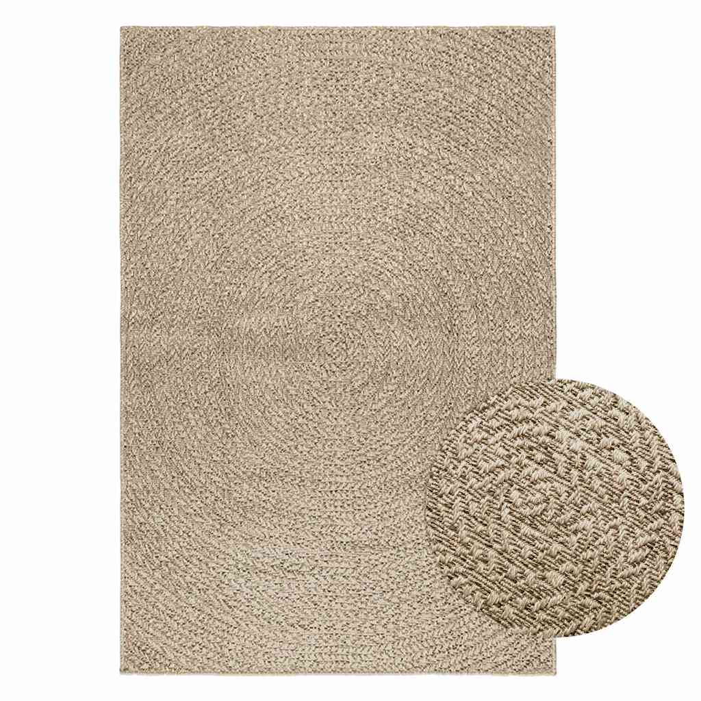 Tappeto ZIZUR Beige 120x170 cm Aspetto Iuta Interni ed Esterni - homemem39