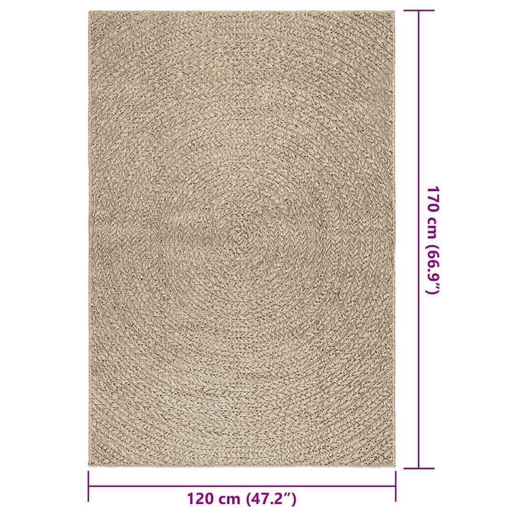 Tappeto ZIZUR Beige 120x170 cm Aspetto Iuta Interni ed Esterni