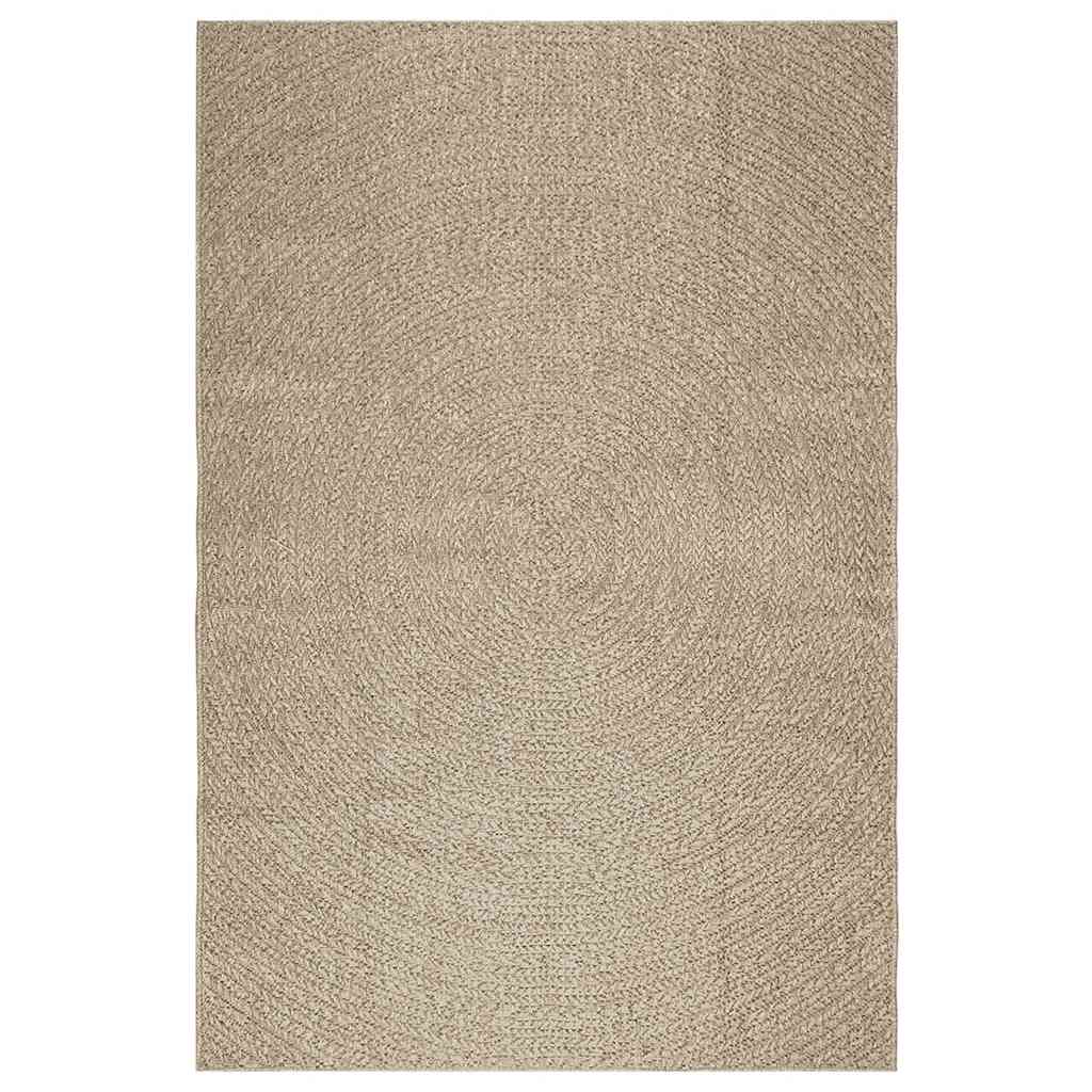 Tappeto ZIZUR Beige 160x230 cm Aspetto Iuta Interni ed Esterni - homemem39