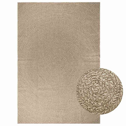 Tappeto ZIZUR Beige 200x290 cm Aspetto Iuta Interni ed Esterni - homemem39