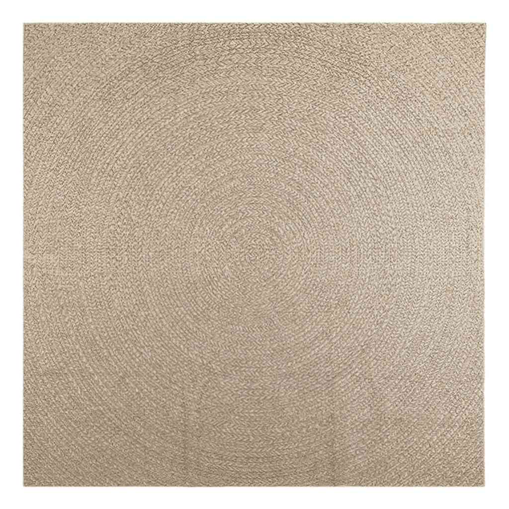 Tappeto ZIZUR Beige 240x240 cm Aspetto Iuta Interni ed Esterni