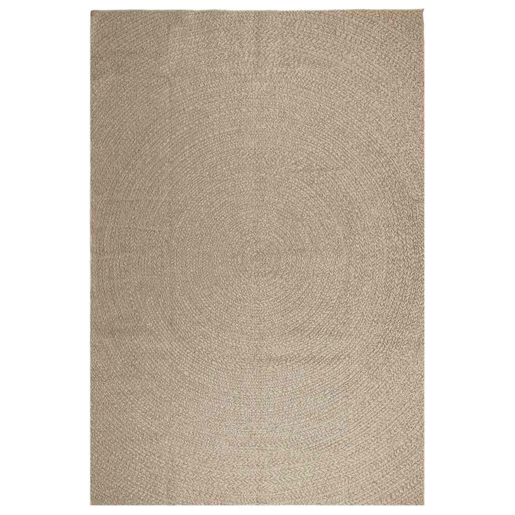 Tappeto ZIZUR Beige 240x340 cm Aspetto Iuta Interni ed Esterni - homemem39