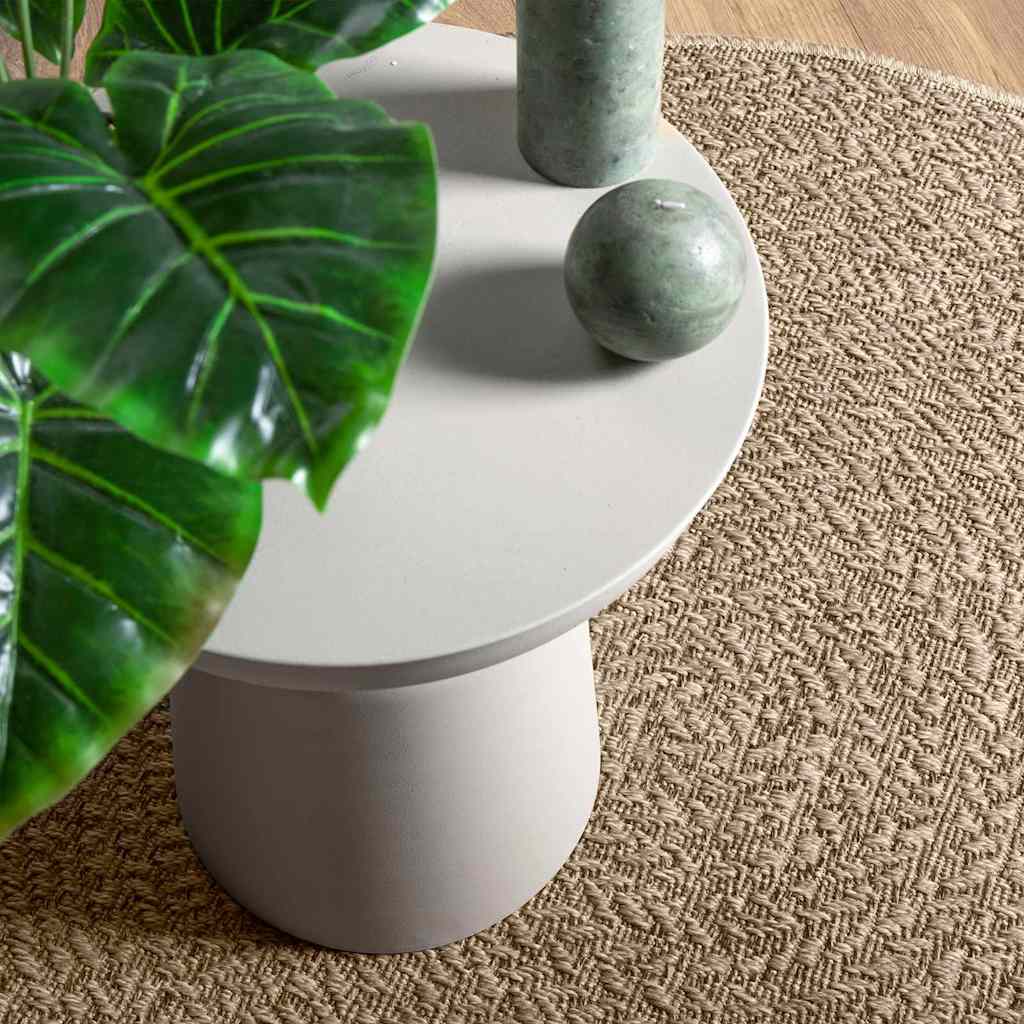 Tappeto ZIZUR Beige Ø 160cm Aspetto Iuta per Interni ed Esterni