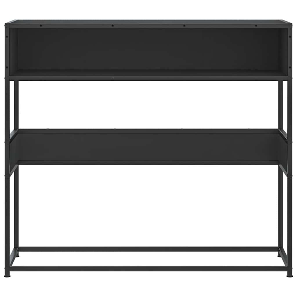 Tavolino Consolle Nero 90x35x80 cm in Legno Multistrato - homemem39