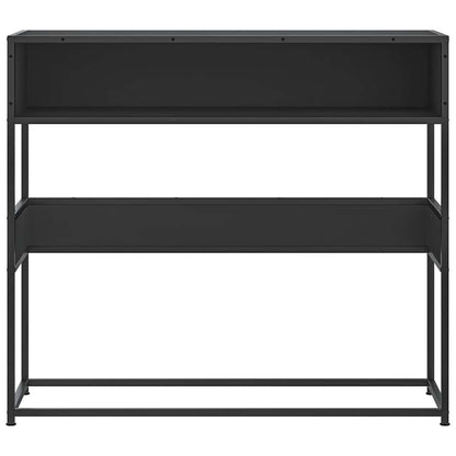 Tavolino Consolle Nero 90x35x80 cm in Legno Multistrato - homemem39