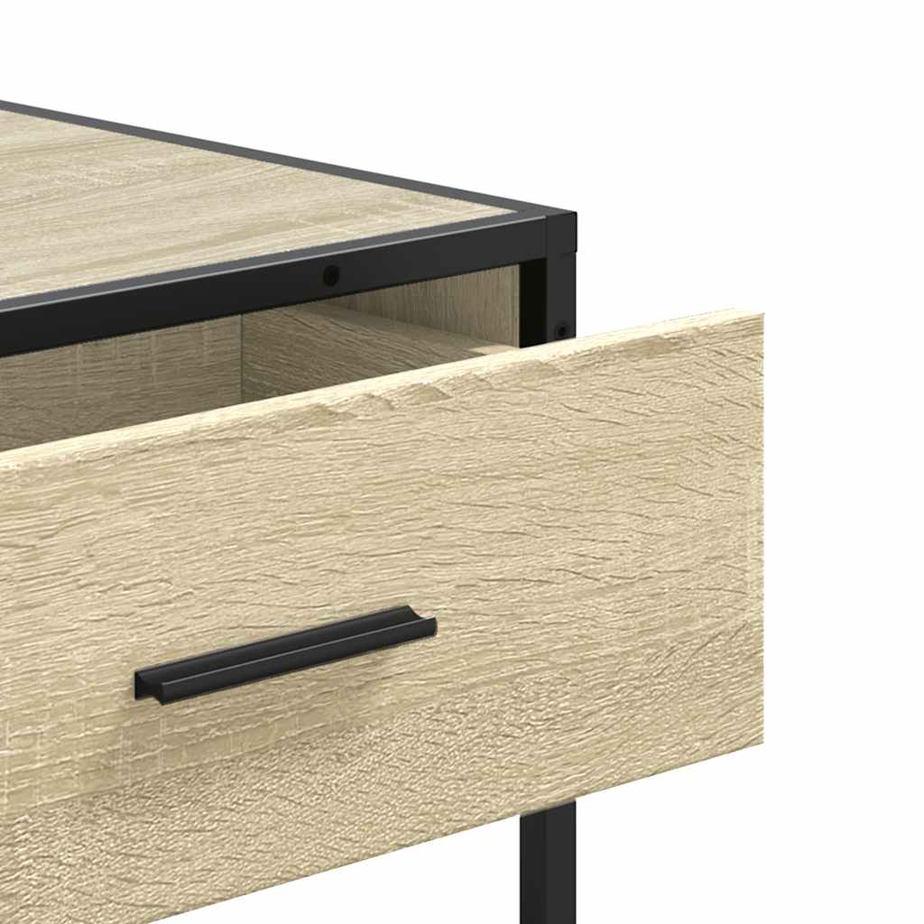 Tavolo Consolle Rovere Sonoma 90x35x80 cm in Legno Multistrato - homemem39