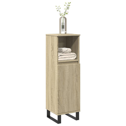 Armadietto da Bagno Rovere Sonoma 30x30x100cm Legno Multistrato - homemem39